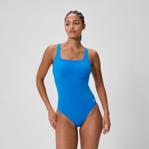 Women's Flex Band with Built in Swim Bra Swimsuit Blue/Turquoise