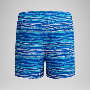 Boys Printed 33cm Swim Shorts Blue