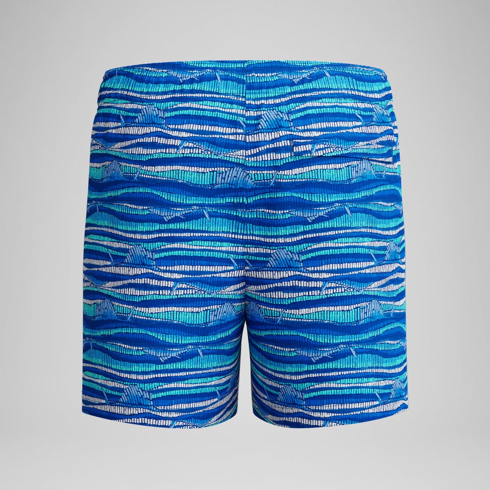 Boys Printed 33cm Swim Shorts Blue