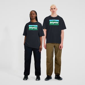 Unisex Twisted Skies Tee - Schwarz