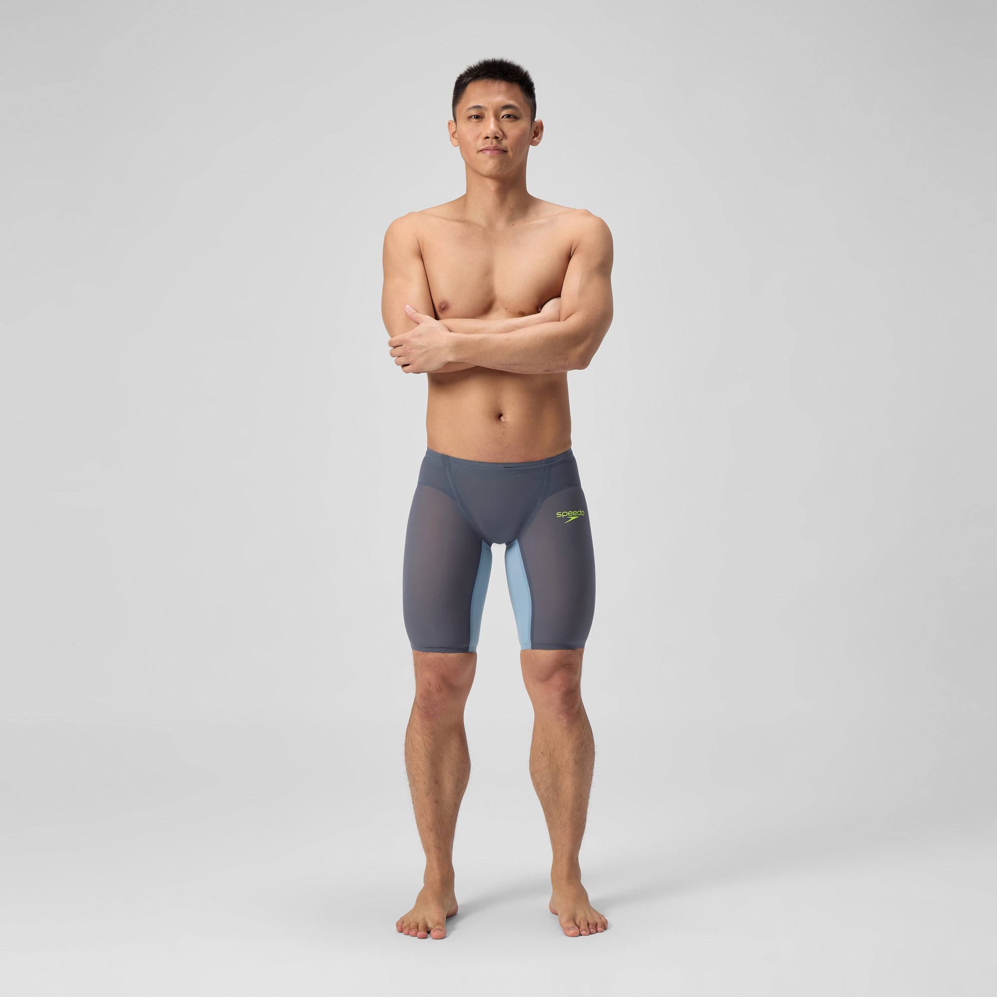 Men's Fastskin LZR Pure Valor 2.0 Jammer Grey/Blue | Speedo UK