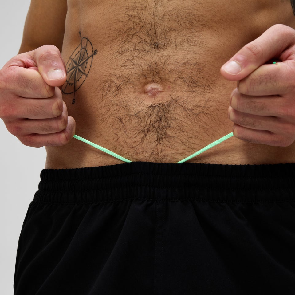 Men's Hyperboom Splice 16" Swim Shorts Black/Green