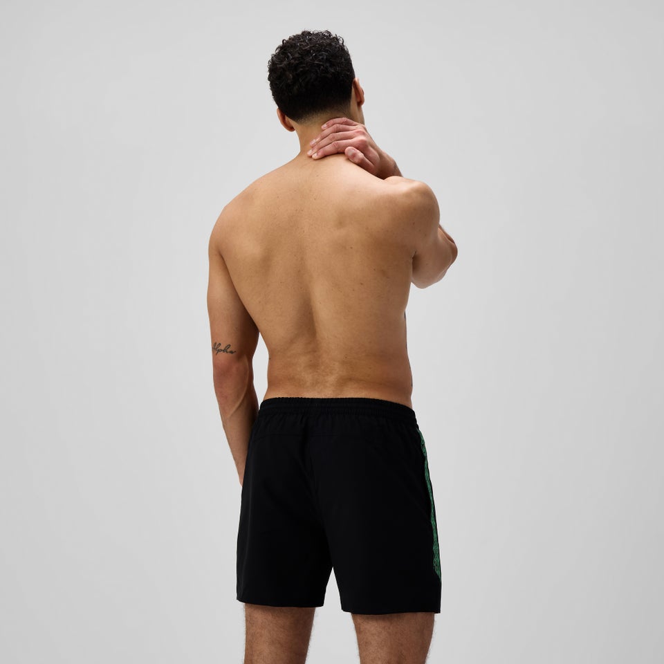 Men's Hyperboom Splice 16" Swim Shorts Black/Green