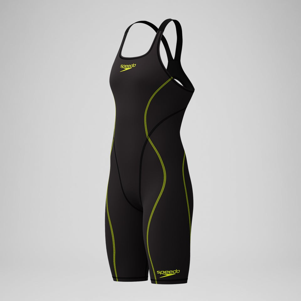Damen Fastskin HyperSpark Kneeskin mit offenem Rücken Schwarz