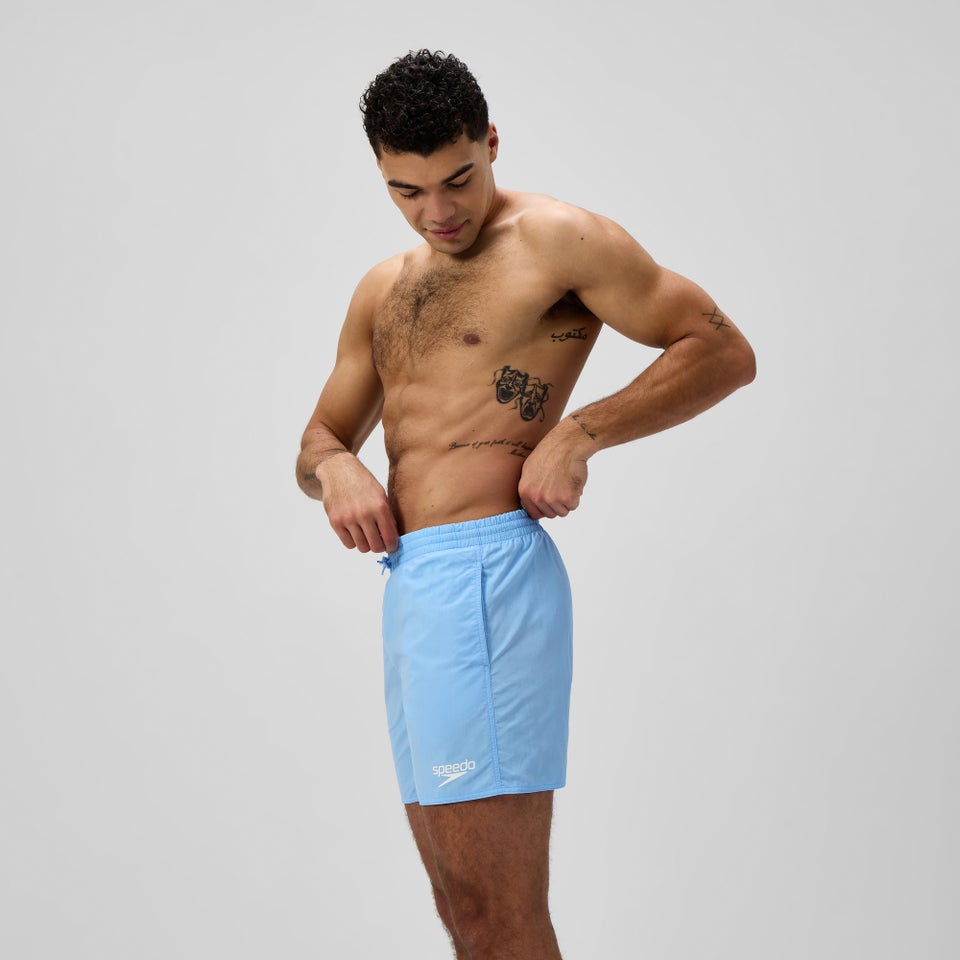 Men's Essential Solid 16" Swim Shorts Blue