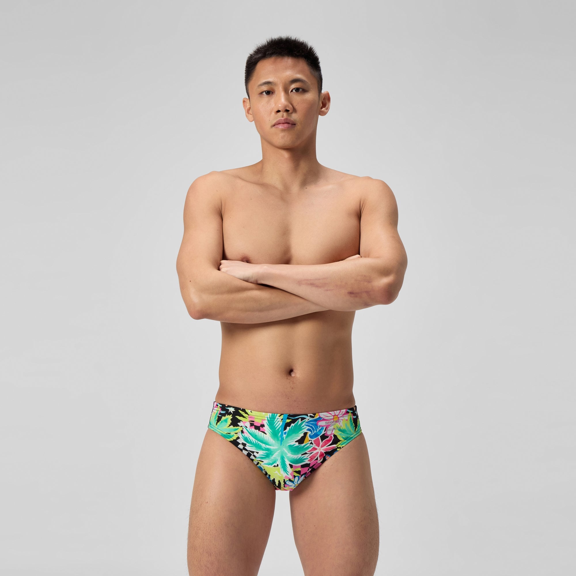 Men's Club Training Printed Brief Green | Speedo USA