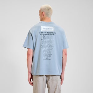 Unisex Adventure Tour Tee - Grey Blue