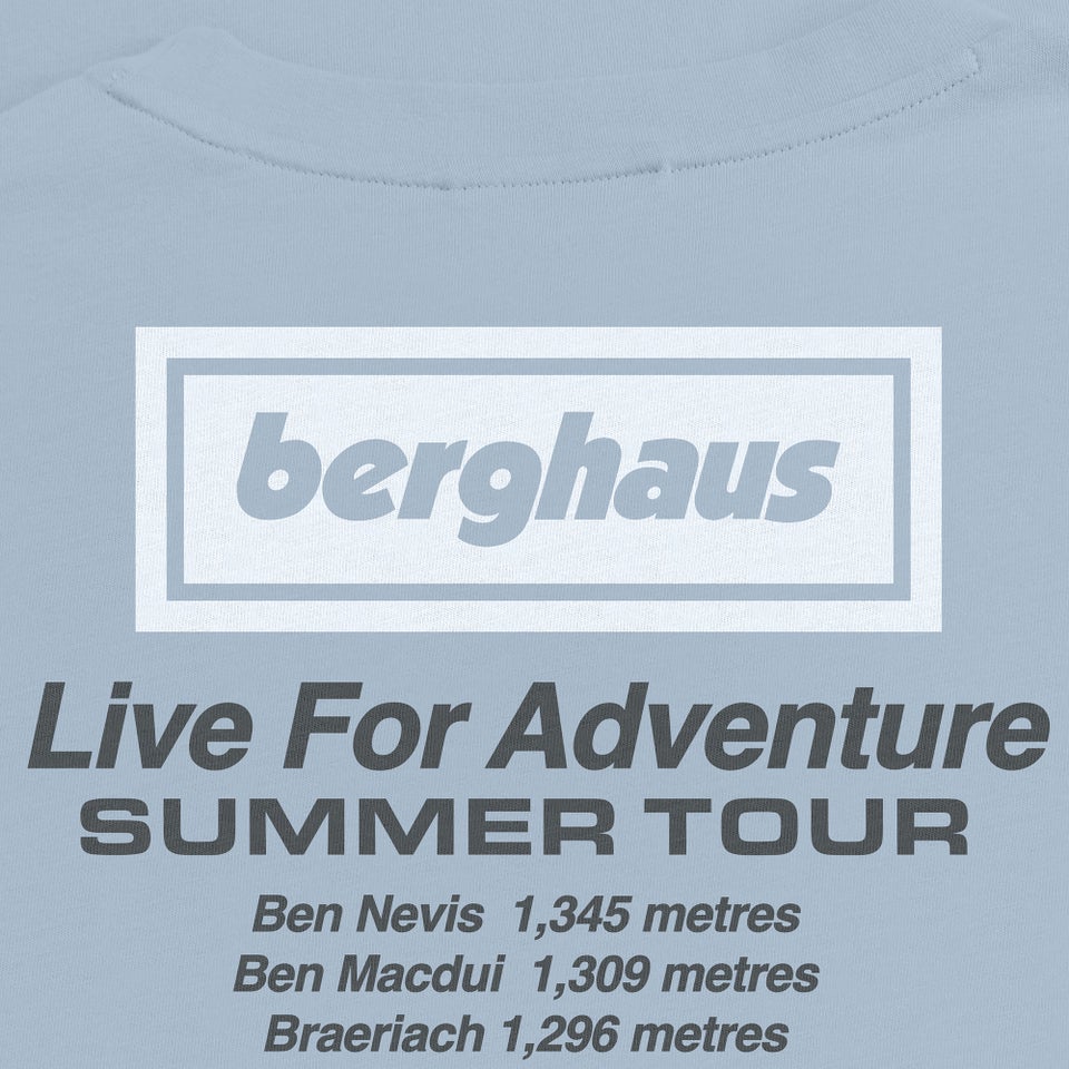 Unisex Adventure Tour Tee - Grey Blue