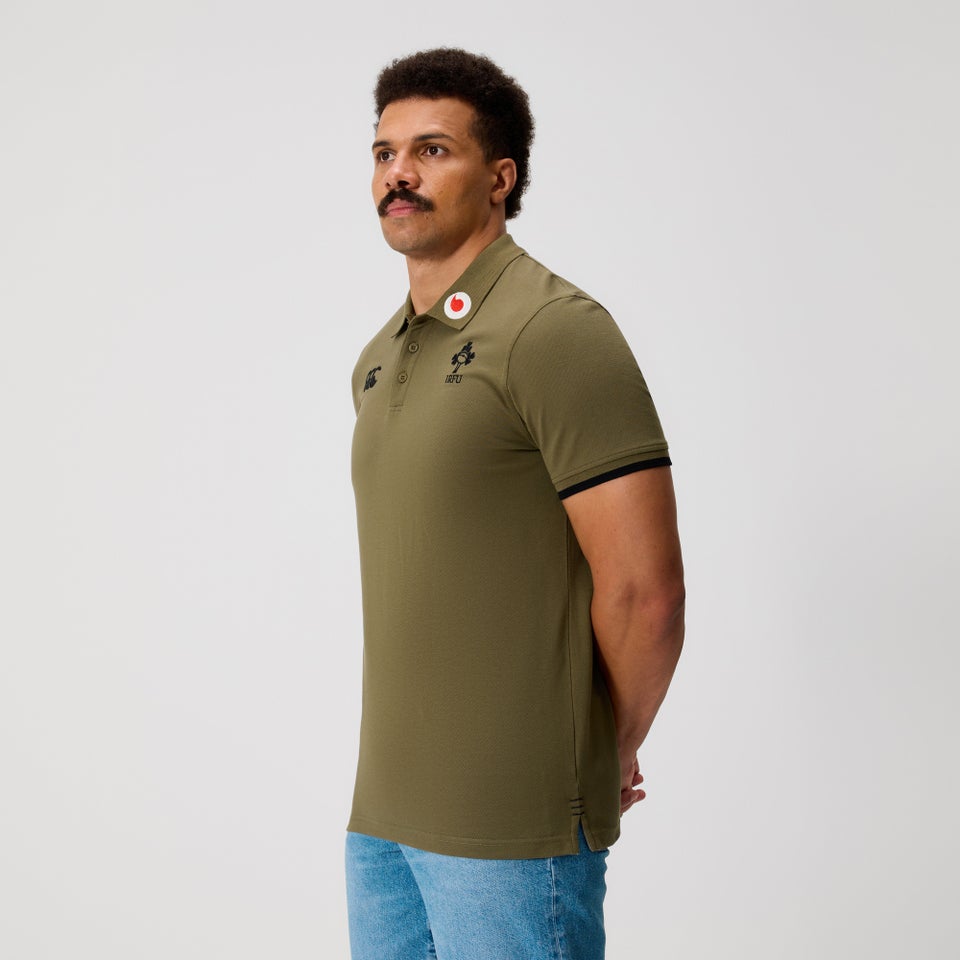 Mens Ireland Team Polo Shirt Khaki