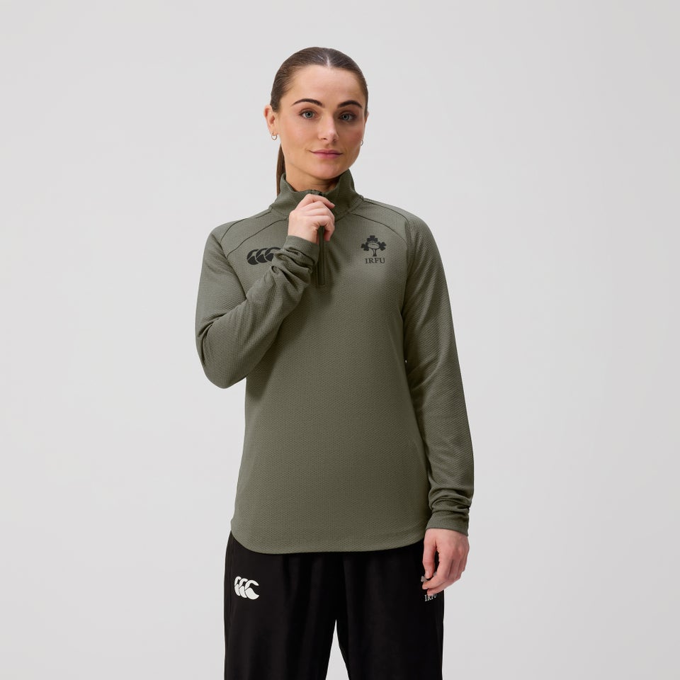 Womens Ireland Elite 1st Layer Top Khaki Marl