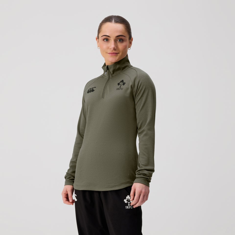 Womens Ireland Elite 1st Layer Top Khaki Marl