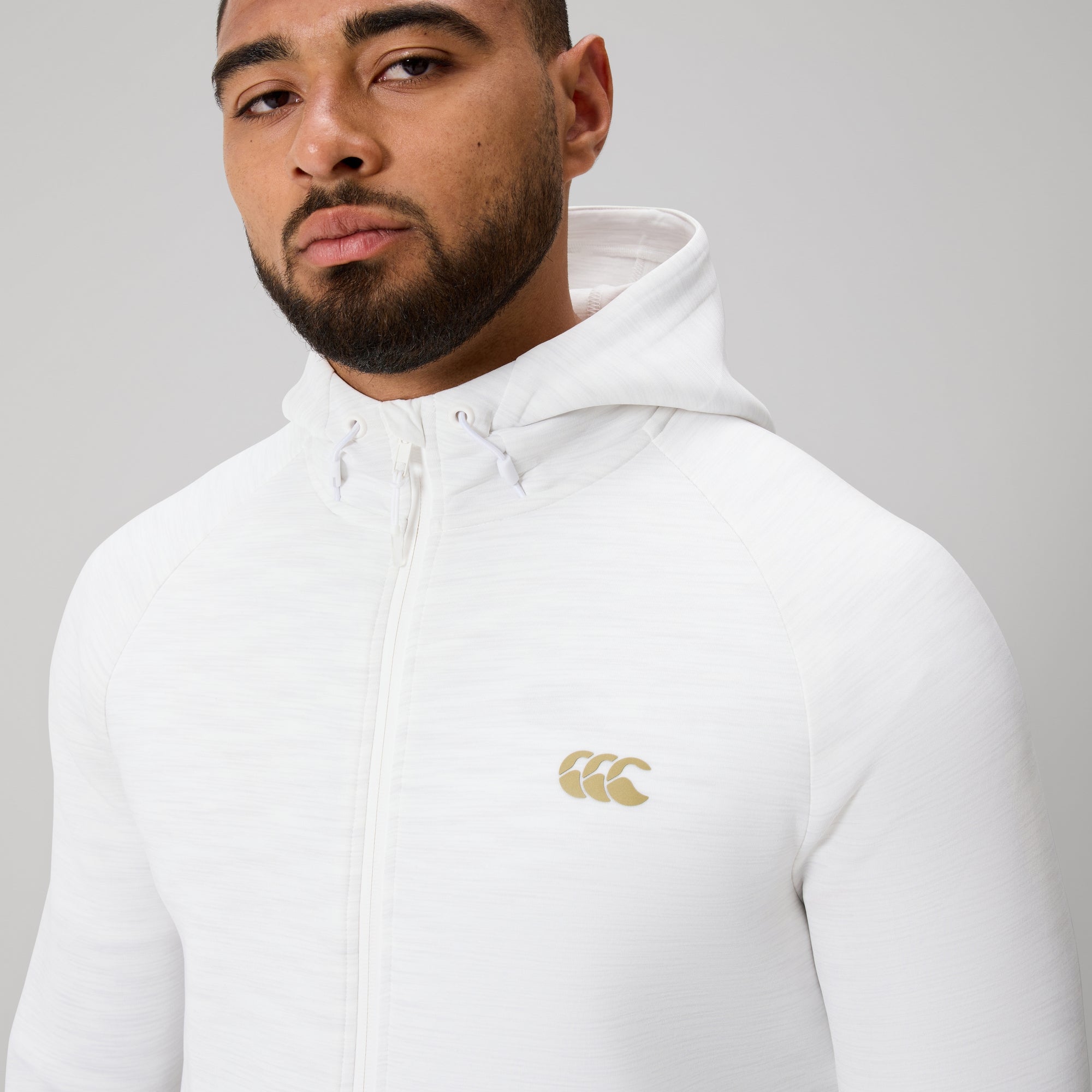 Mens Everest Full-Zip Hoodie White | Canterbury