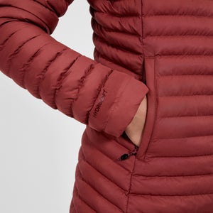 Women's Nula Micro Synthetic Insulated Long Jacket - Red