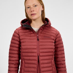 Women's Nula Micro Synthetic Insulated Long Jacket - Red