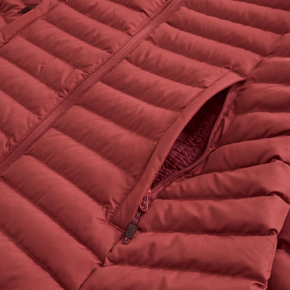 Nula lange Jacke aus Mikro-Synthetic für Damen - Rot