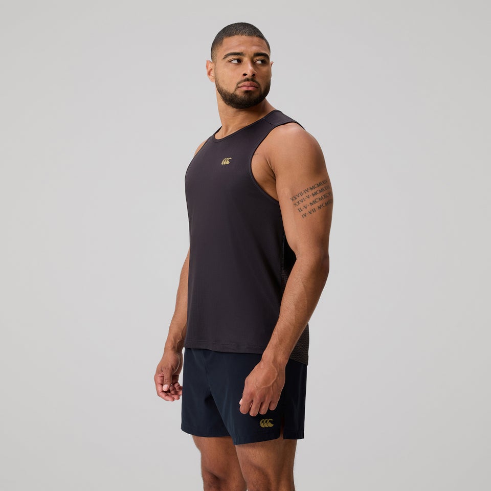 MENS TEMPO+ SINGLET BLACK