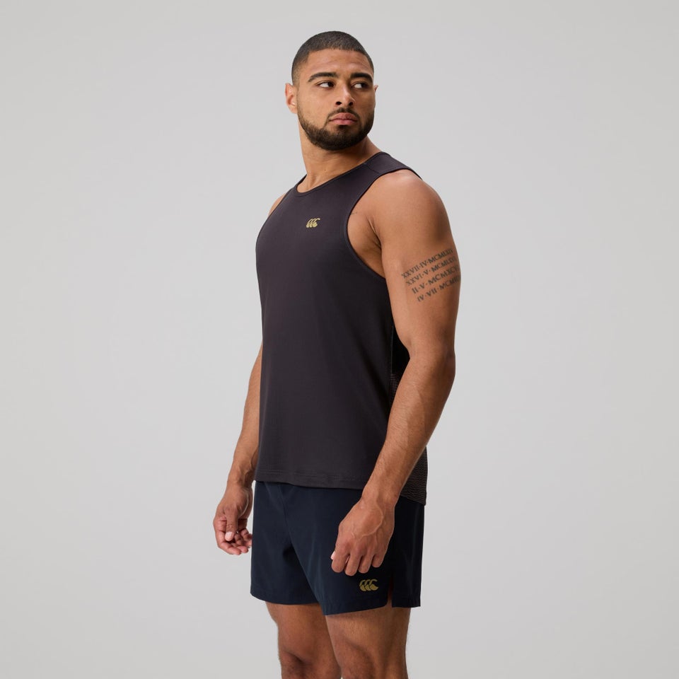 MENS TEMPO+ SINGLET BLACK