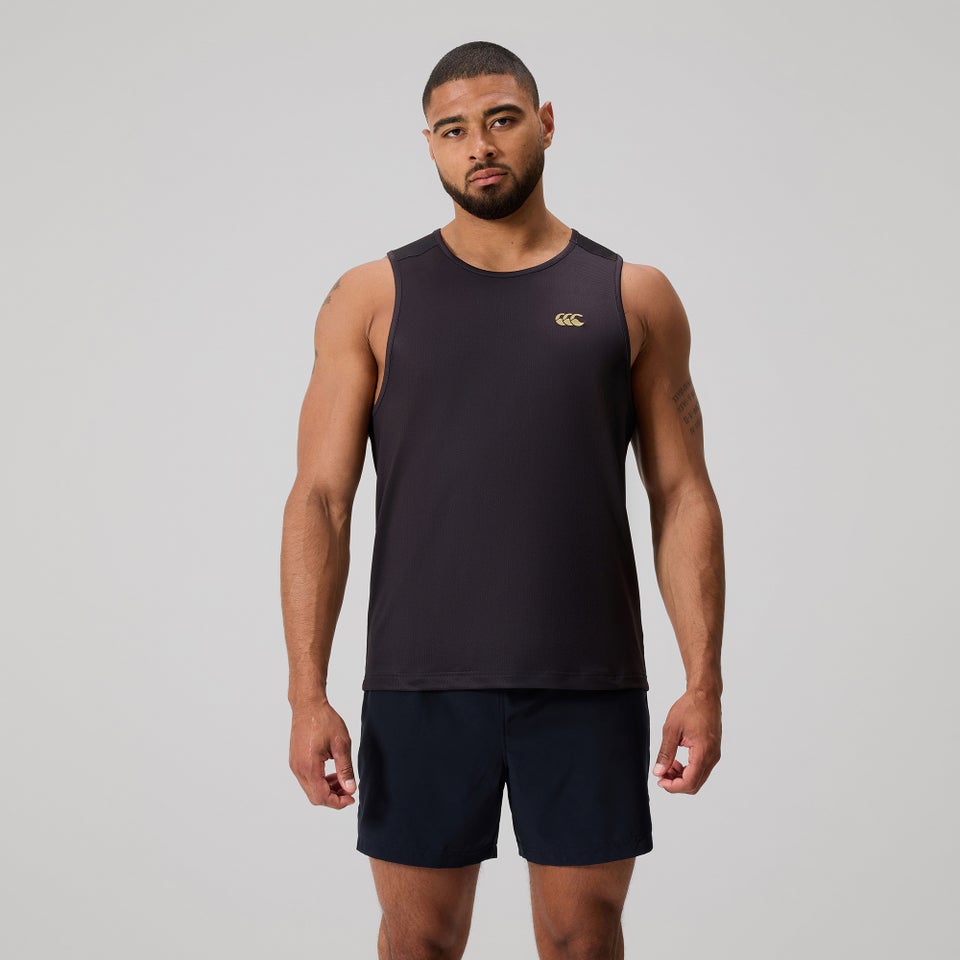 MENS TEMPO+ SINGLET BLACK
