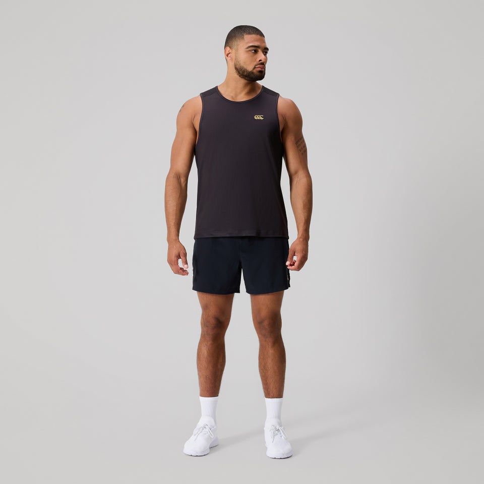 MENS TEMPO+ SINGLET BLACK