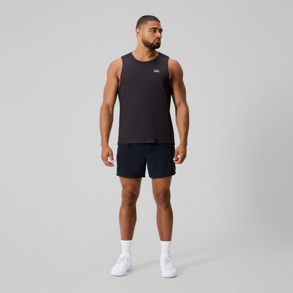 MENS TEMPO+ SINGLET BLACK