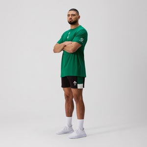 Mens Ireland Legends 7 Inch Shorts Black/Green/White
