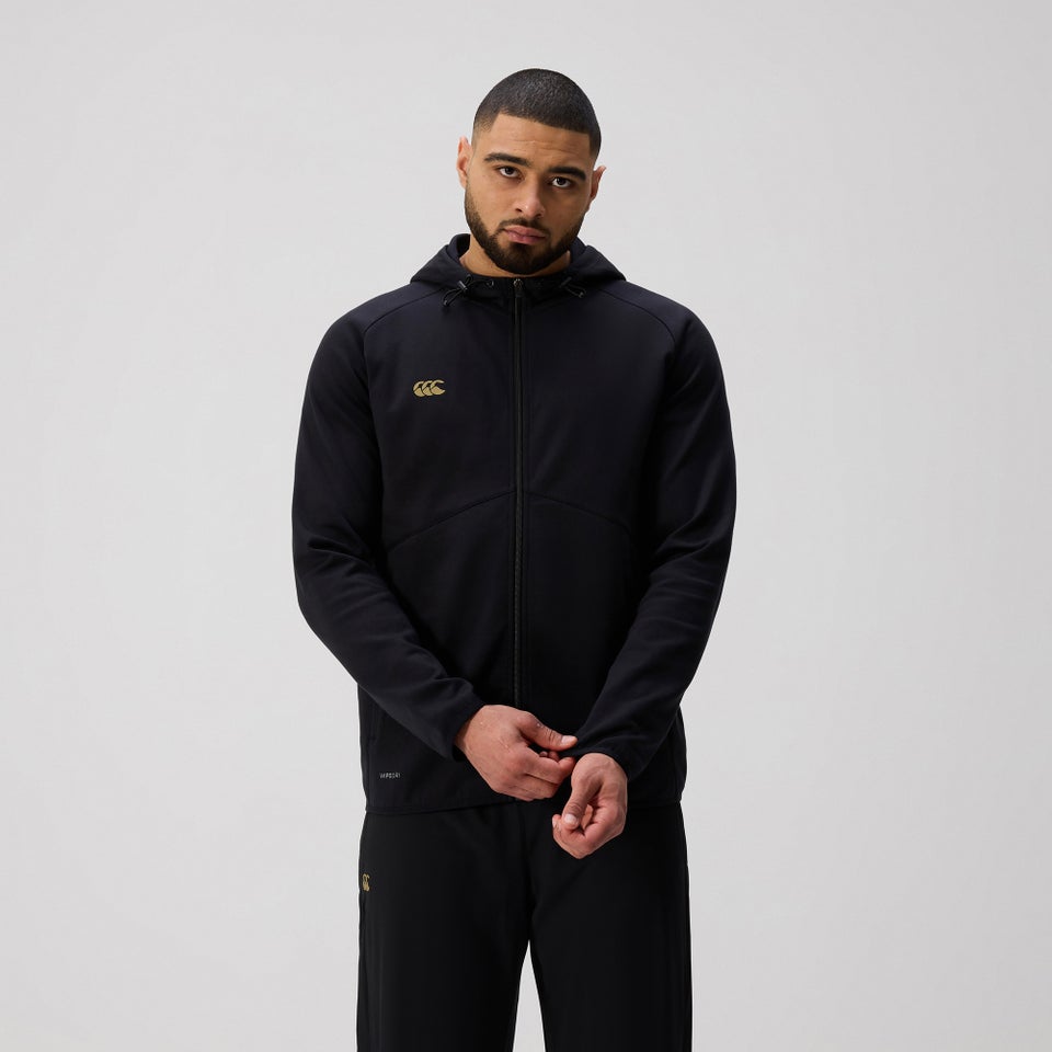 MENS TEMPO+ FULL-ZIP HOODIE BLACK