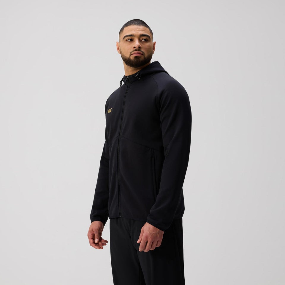 MENS TEMPO+ FULL-ZIP HOODIE BLACK