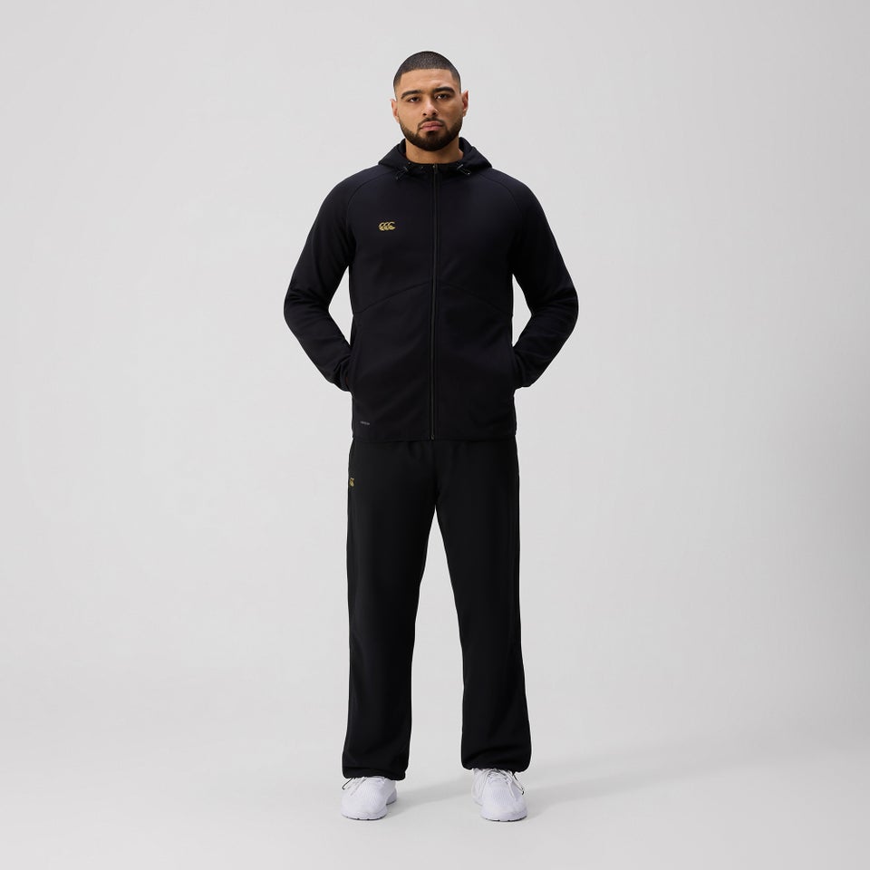 MENS TEMPO+ FULL-ZIP HOODIE BLACK