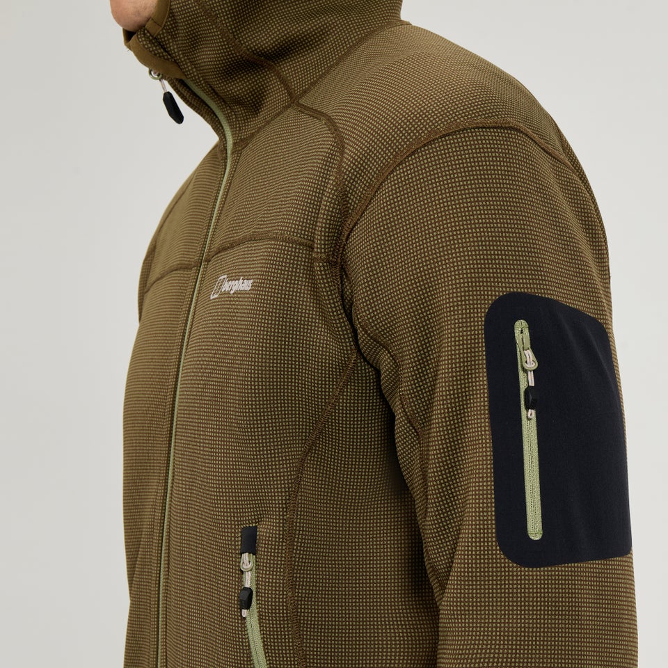 Pravitale MTN 2.0 Hoody Fleecejacke für Herren - Grün/Braun