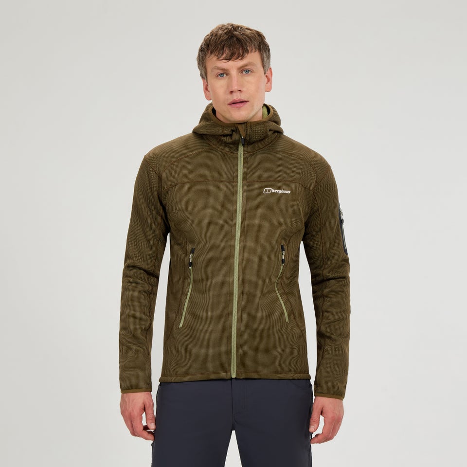 Men's Pravitale Mtn 2.0 Hooded Fleece Jacket  - Green/Brown