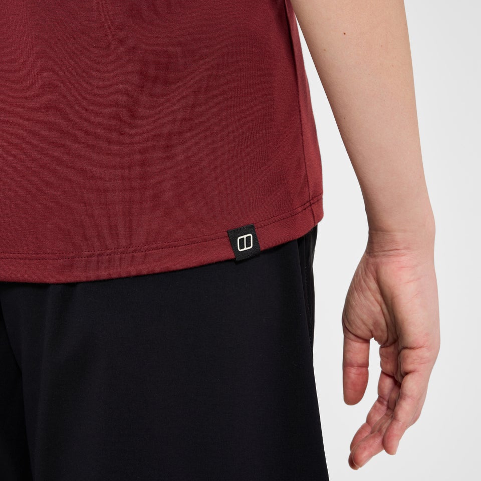 Coneflower Kurzarm-Shirt für Damen - Rot