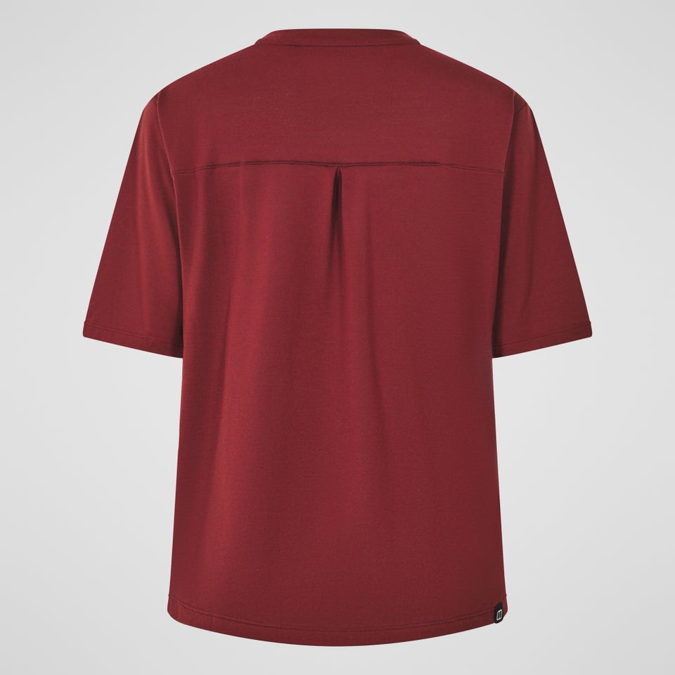Coneflower Kurzarm-Shirt für Damen - Rot