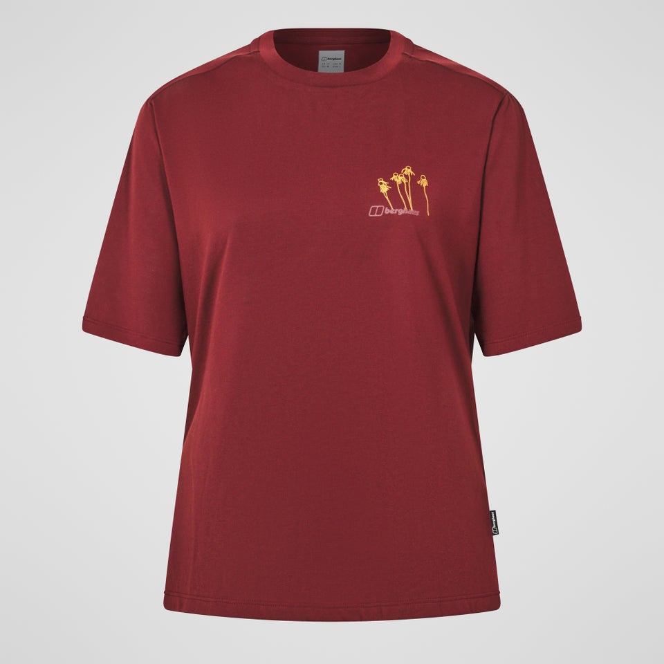 Women's Coneflower Short Sleeves Tee - Red