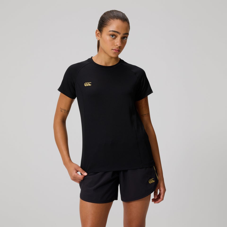 Womens Tempo+ Training T-Shirt Black