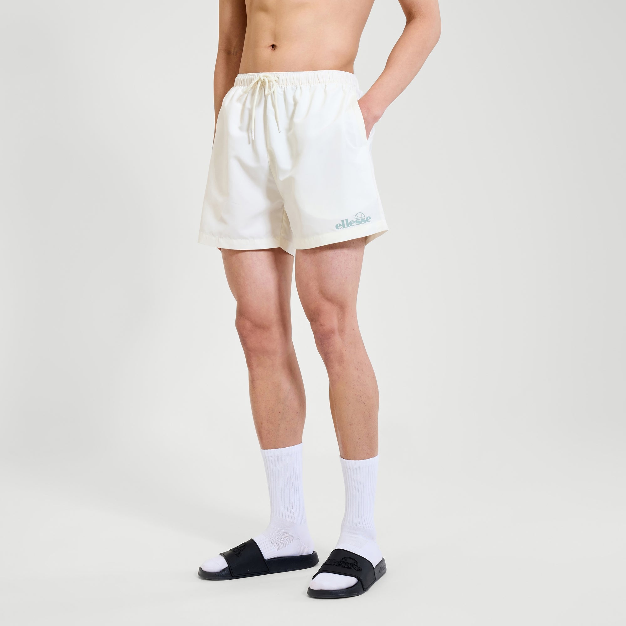 Men's Lamina Swim Short Off White | ellesse UK