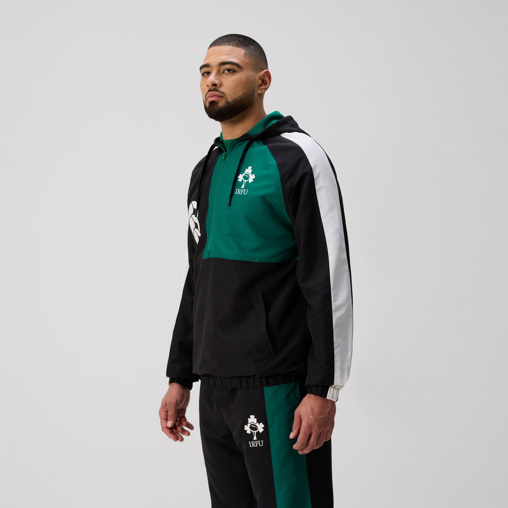 Mens Ireland Legends 1/4 Zip Jacket Black | Canterbury
