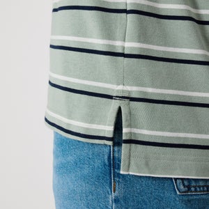 MENS FUNDAMENTALS STRIPE POLO GREEN