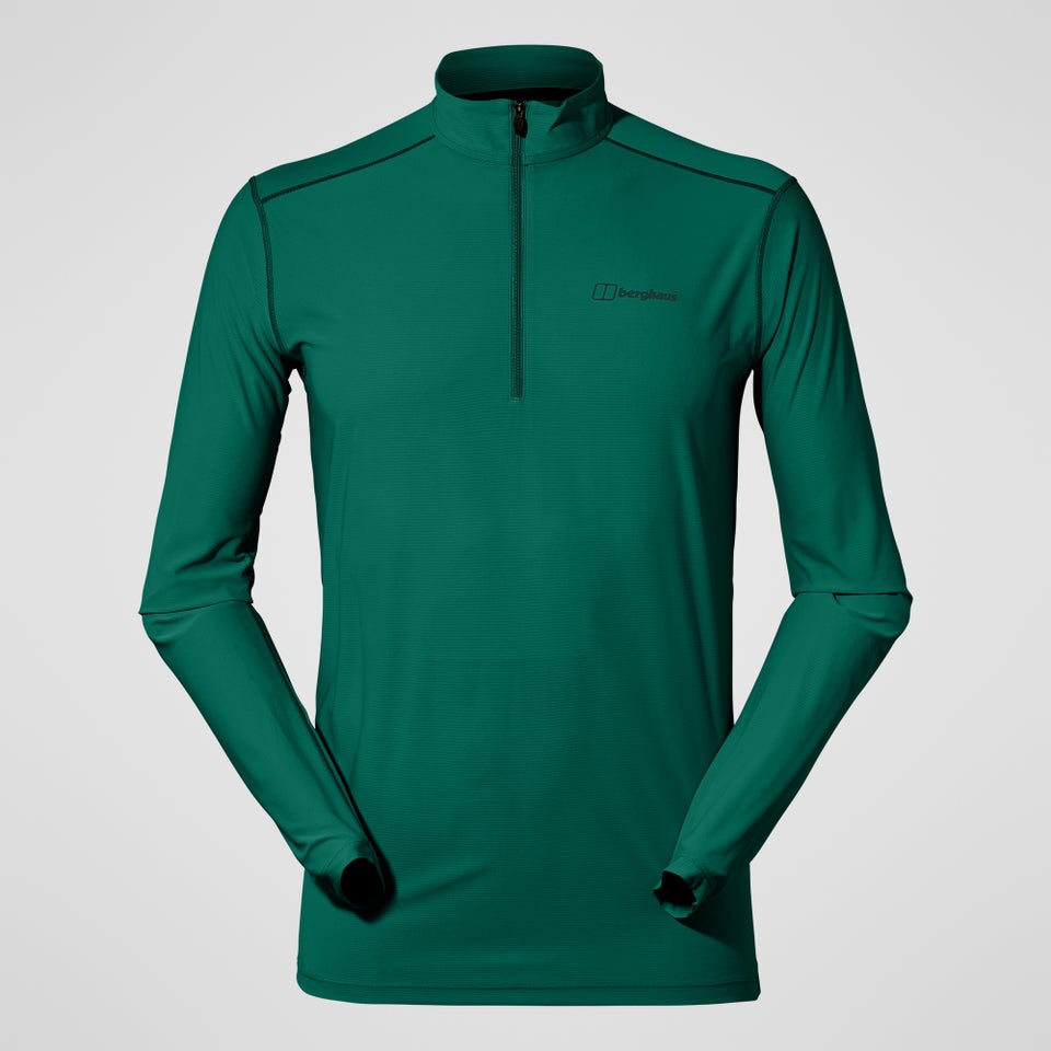 Men's  24/7 Half Zip Long Sleeve Tech Tee - Green
