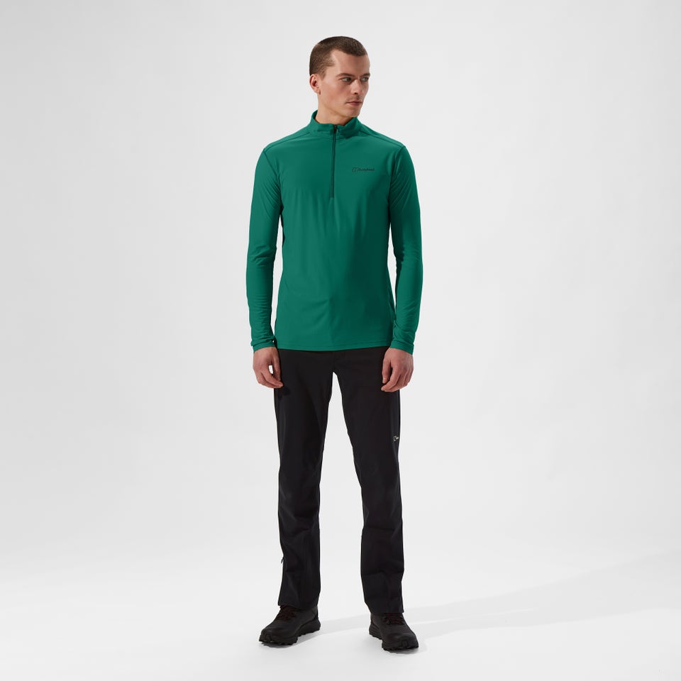 Men's  24/7 Half Zip Long Sleeve Tech Tee - Green