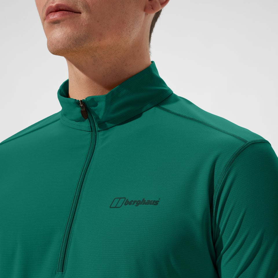 Men's  24/7 Half Zip Long Sleeve Tech Tee - Green