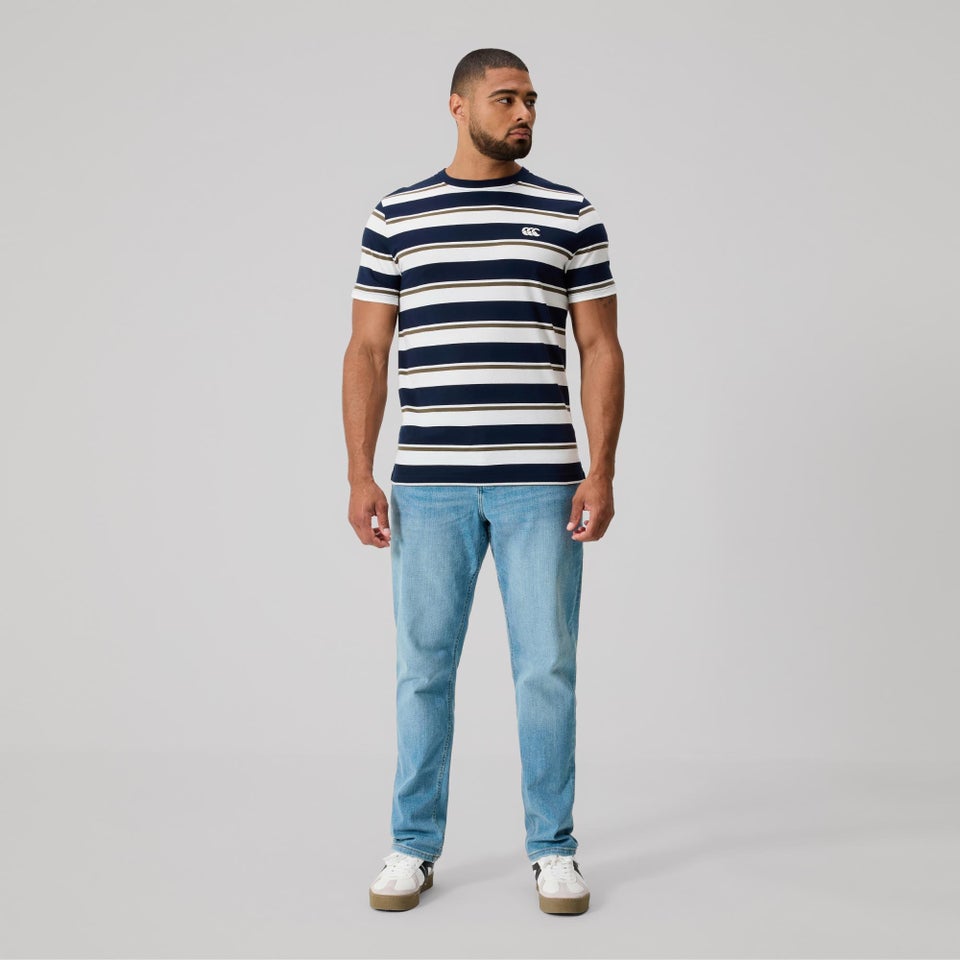 MENS FUNDAMENTALS STRIPE T-SHIRT NAVY
