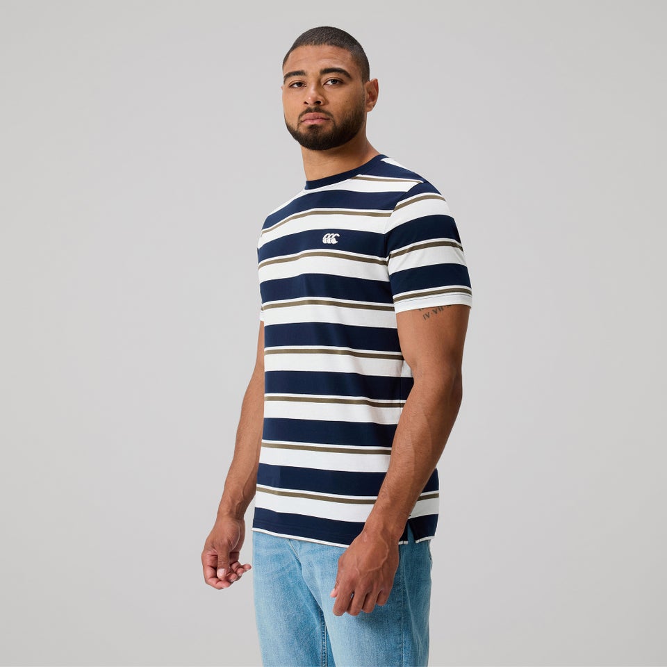 MENS FUNDAMENTALS STRIPE T-SHIRT NAVY