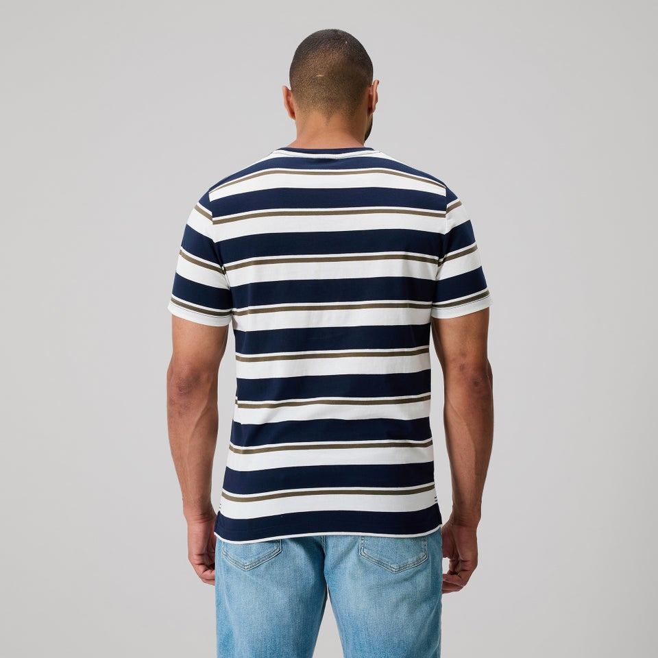 MENS FUNDAMENTALS STRIPE T-SHIRT NAVY