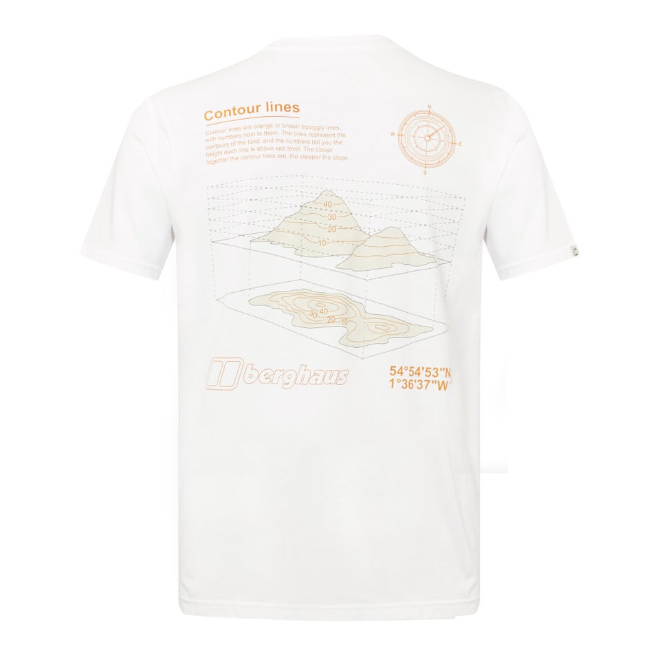 Unisex Contour Lines Tee - Pure White