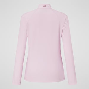 24/7 Half Zip Langarm-Shirt für Damen - Pink