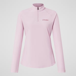24/7 Half Zip Langarm-Shirt für Damen - Pink