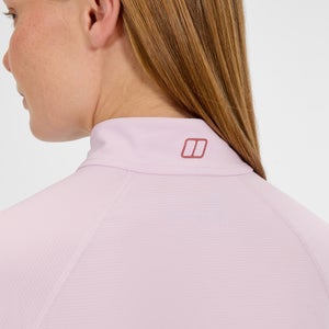 24/7 Half Zip Langarm-Shirt für Damen - Pink