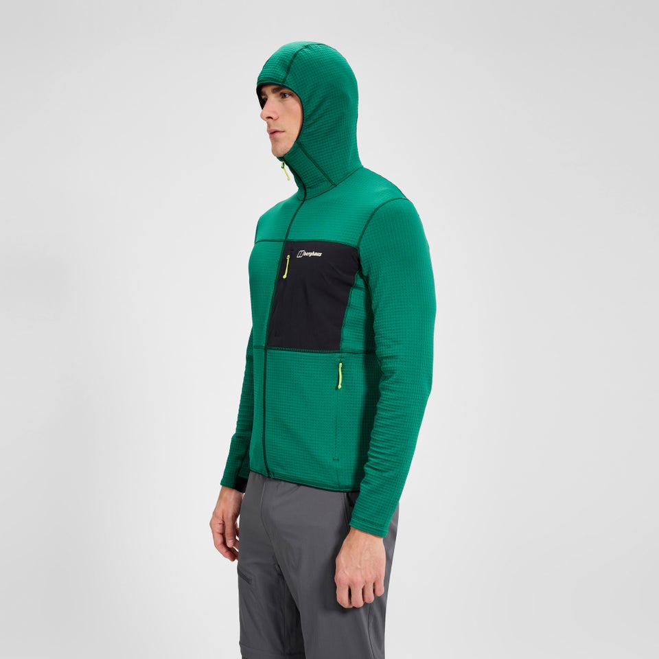 Ridge-Hiker Kapuzenjacke für Herren - Grün/Schwarz