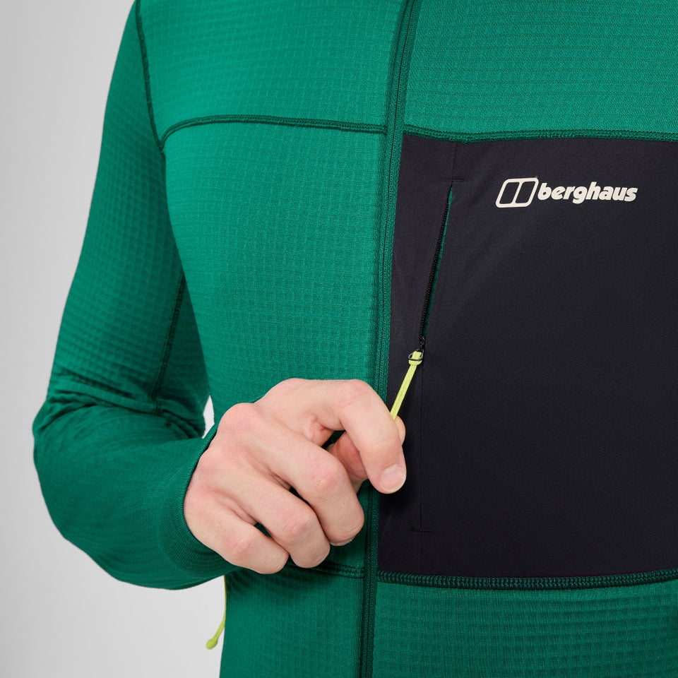 Ridge-Hiker Kapuzenjacke für Herren - Grün/Schwarz