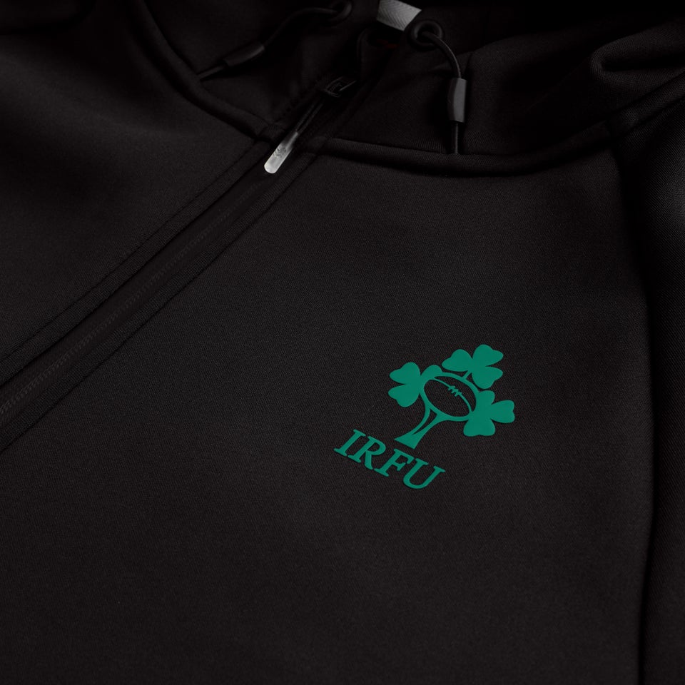 Mens Ireland Full Zip Tech Training Hoody Black/Green